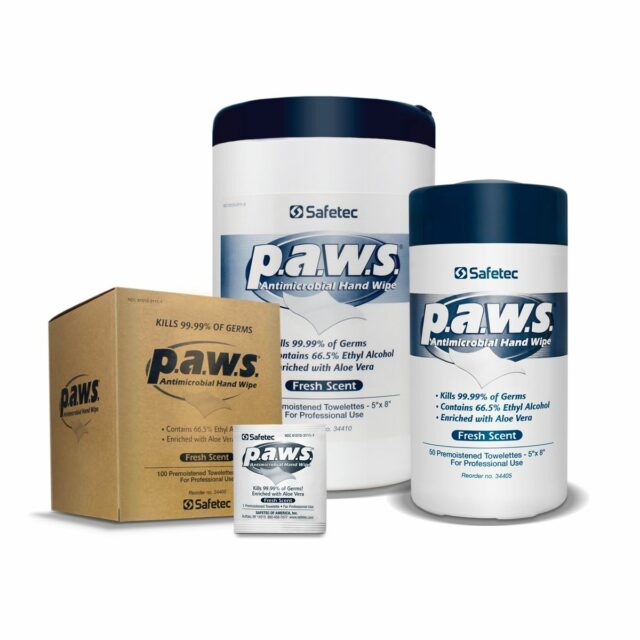 Safetec® P.A.W.S.® Antimicrobial Wipes